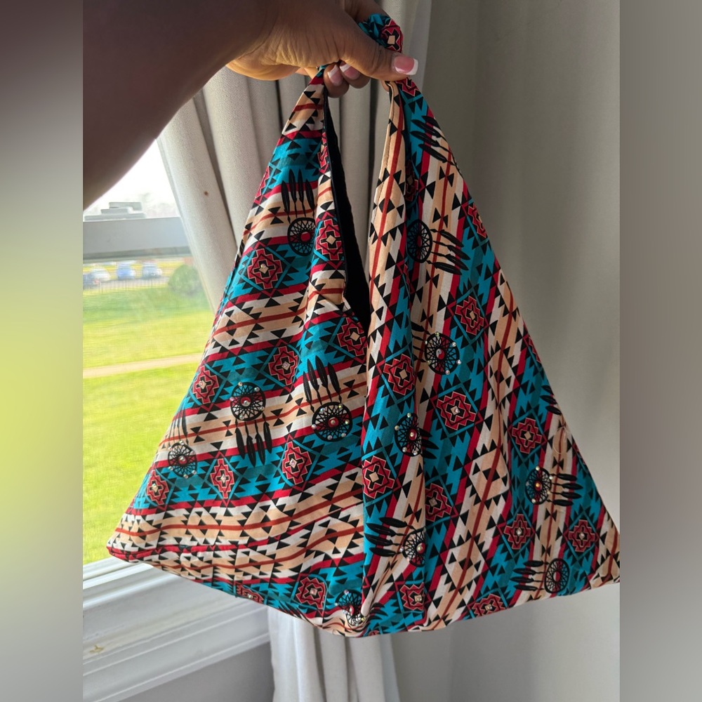 Multicolor Geometric Pattern Women's Bag